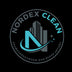 Nordex Clean лого с надпис Професионализъм във всеки детайл – тъмен фон